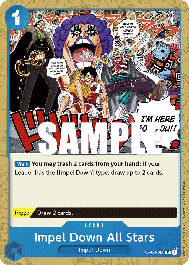 One Piece Card Game - OP02 - 066 Impel Down All Stars C - ENG
