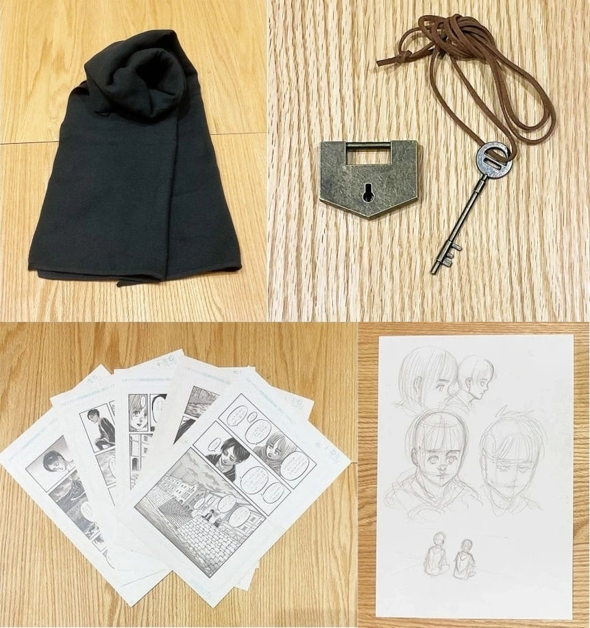 Pre-Order Attack on Titan Artbook: FLY w/ Comic Booklet Vol.35, Manga Print, Scarf and Key