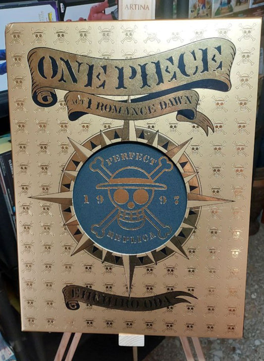 One Piece (ワンピース ) Manoscritto con riproduzione delle tavole del primo capitolo con autografo di Oda