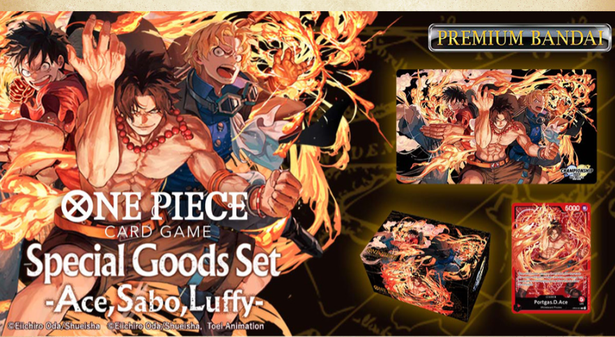 Pre-Order One Piece Card Game Special Goods Set -Ace/Sabo/Luffy- Eng
